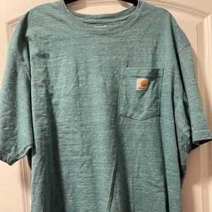 Men’s XL Carhartt loose fit t-shirt with pocket in aqua blue color